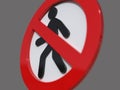 Roadsign with SymbolÃÂ for Prohibited Activities Royalty Free Stock Photo